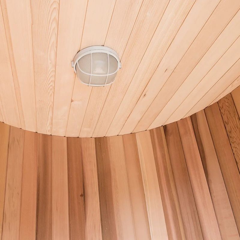 Sauna tradizionale in botte di legno massello per 2 persone all'aperto con vapore da 6 kW e design tradizionale