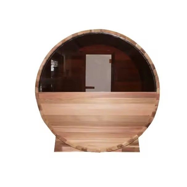 Sauna tradizionale in legno massello di cedro rosso per cortile, con vapore secco, per relax in cortile, 2025