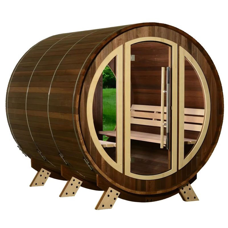Materiale principale Legno massello 2025 Sauna quadrata di lusso Sauna a vapore in legno all'aperto Legno finlandese Sauna a vapore a secco per 6 persone