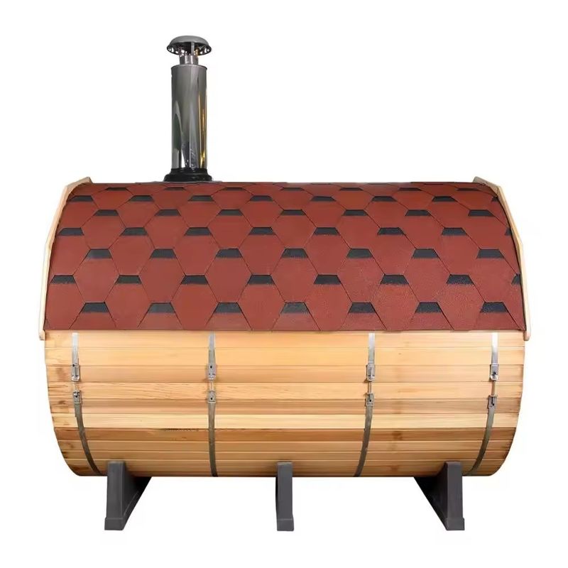 Sauna a infrarossi in legno di cedro rosso 2025 per 2-6 persone con funzione vapore secco, tipo legno massello, per esterni, facile da montare, esperienza sauna rilassante