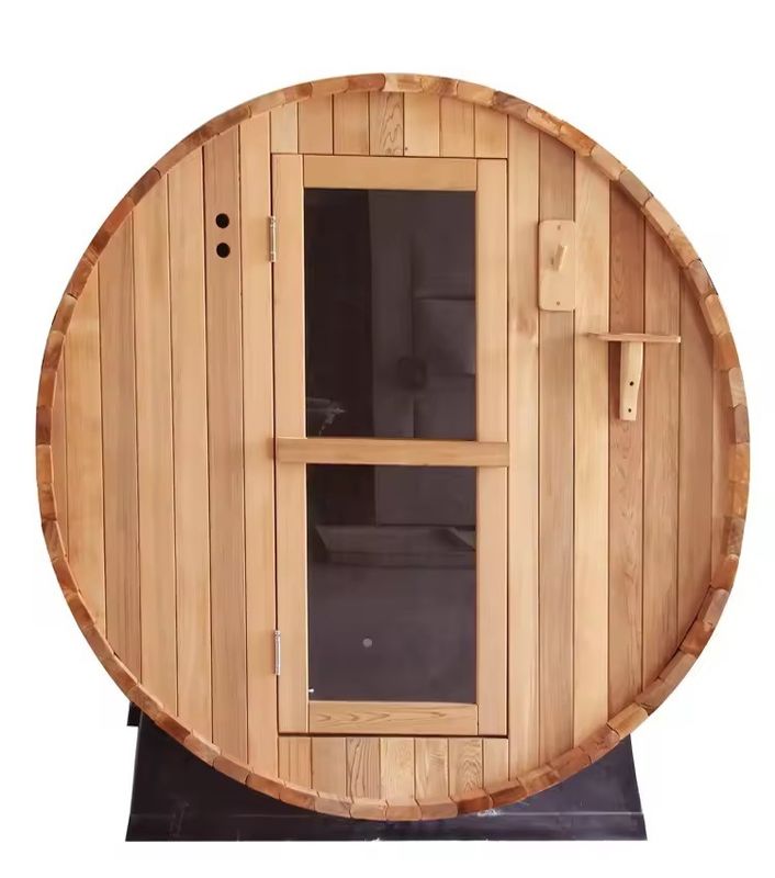 Sauna a infrarossi in legno di cedro rosso 2025 per 2-6 persone con funzione vapore secco, tipo legno massello, per esterni, facile da montare, esperienza sauna rilassante