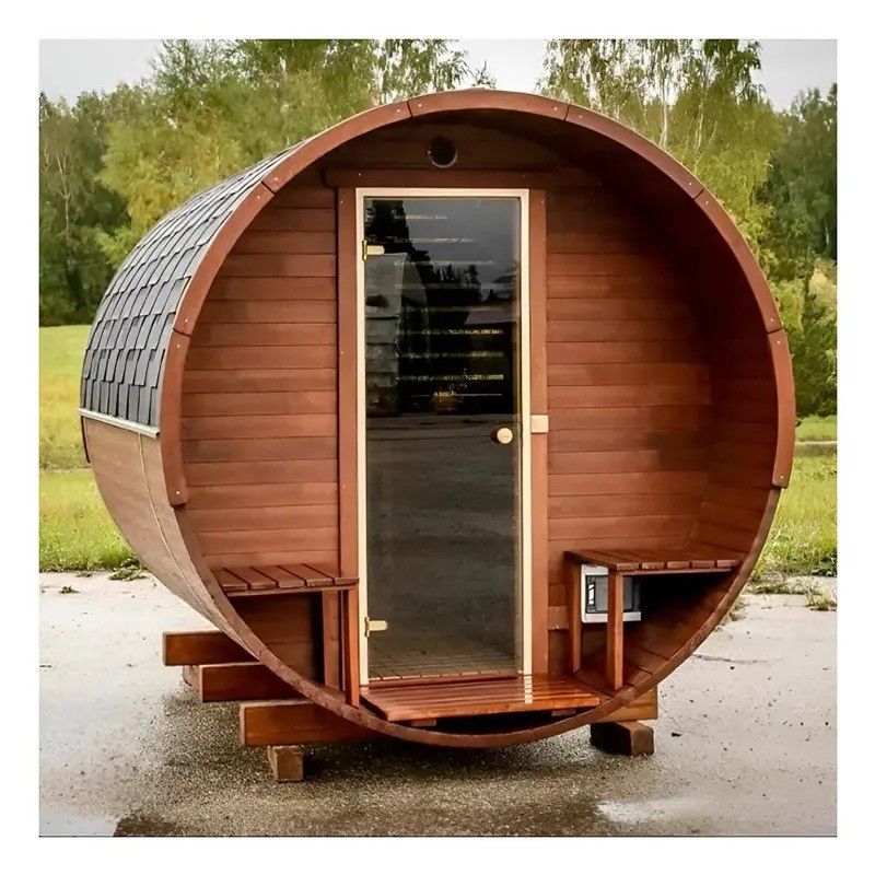 2025 YSE Sauna canadese tradizionale in hemlock/cedro, sauna a botte, per un'esperienza tradizionale di santuario della sauna
