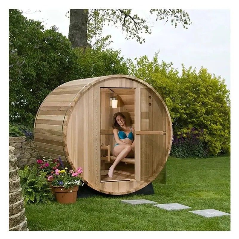 2025 YSE Sauna canadese tradizionale in hemlock/cedro, sauna a botte, per un'esperienza tradizionale di santuario della sauna