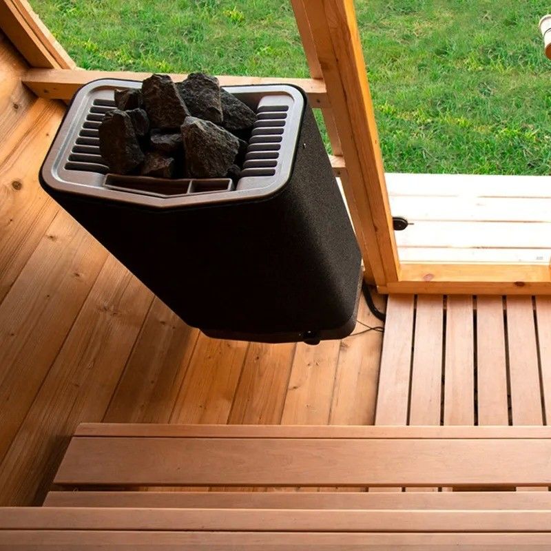 Transom Windows 2-4 Persone Hemlock Sauna a botte di cedro rosso con tensione 110V/220V e camera di vapore