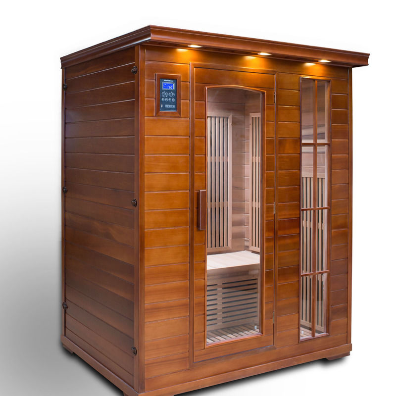 Sauna a infrarossi Sala di disintossicazione bagnata interno Pannello di controllo del computer Onda luminosa Bagno a vapore sudato bagnato