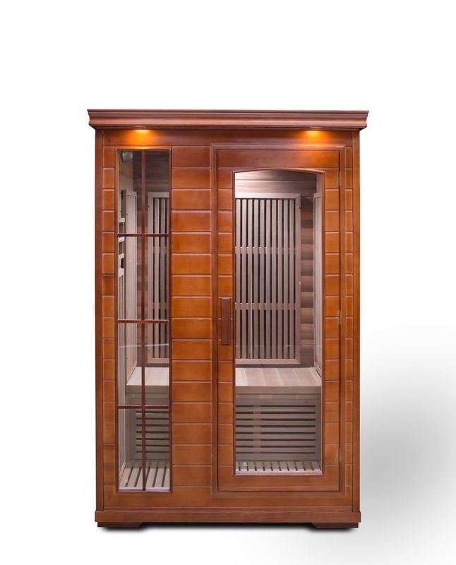 Pannello di controllo computerizzato Khan, bagno turco domestico, doppia sauna, disintossicazione, bagno di vapore con cicuta, spa in legno lontano