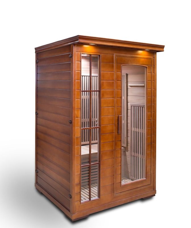 Sauna a vapore con pannello di controllo computerizzato, stanza di sudorazione a infrarossi in hemlock, stanza di sudorazione domestica a raggi infrarossi lontani