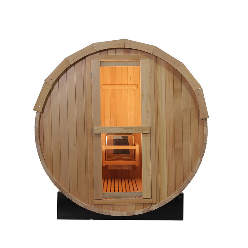 2021 Hot Selling Sauna di legno massello Hemlock Sauna a vapore satura Sauna popolare per computer all'aperto Eco Sauna Barrel Sauna a vapore satura tradizionale/legno di cedro rosso