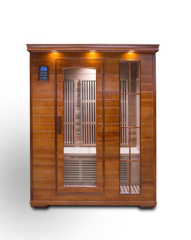 Cabina sauna a infrarossi a doppia onda per la stanza di vapore per computer, pannello di controllo per la sudorazione, disintossicazione completa del corpo