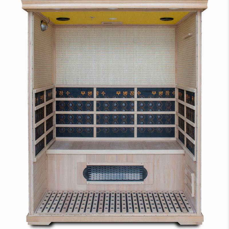 Tour singolo e doppio bagno di vapore Pannello di controllo computerizzato alla tormalina Stanza del sudore Sauna domestica Vasca da bagno a infrarossi lontani Disintossicazione