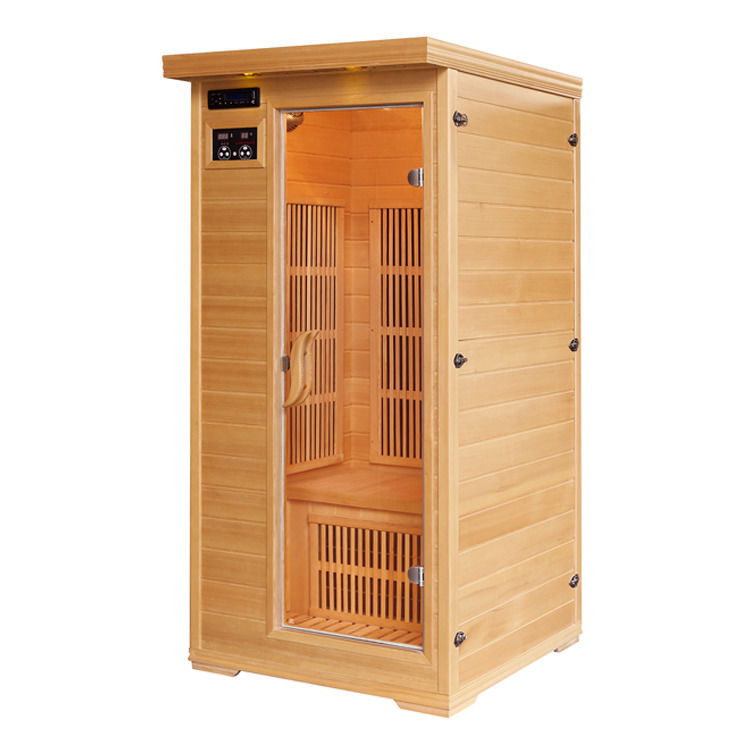Sala sauna a vapore a calore in fibra di carbonio per casa doppia Infared tradizionale personale pannello di controllo di sauna lontano