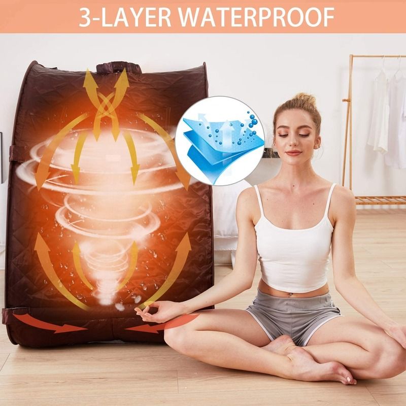 Sauna portatile personale Spa interno Tenda Pannello di controllo del computer Pannello di controllo del computer Controllo remoto a vapore Una persona Sauna per il rilassamento a casa Detox terapeutico