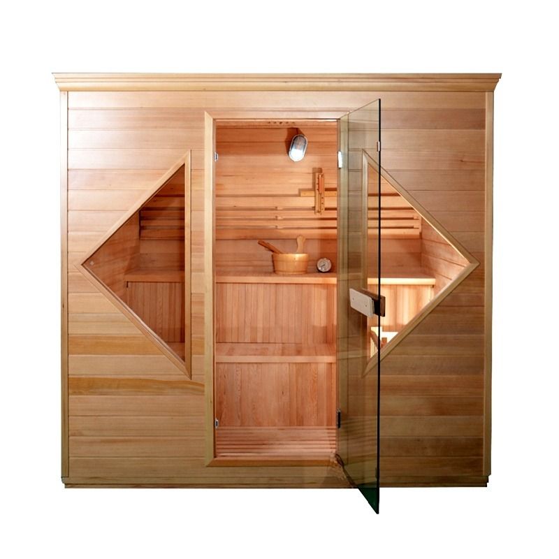 2021 New Design Canada Custom Hemlock Tradizionale NO EMF Sauna a vapore Stufa a legno massello Sauna tradizionale Sala per terapia