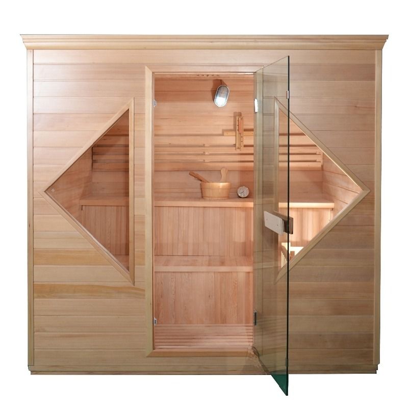 2021 New Design Canada Custom Hemlock Tradizionale NO EMF Sauna a vapore Stufa a legno massello Sauna tradizionale Sala per terapia