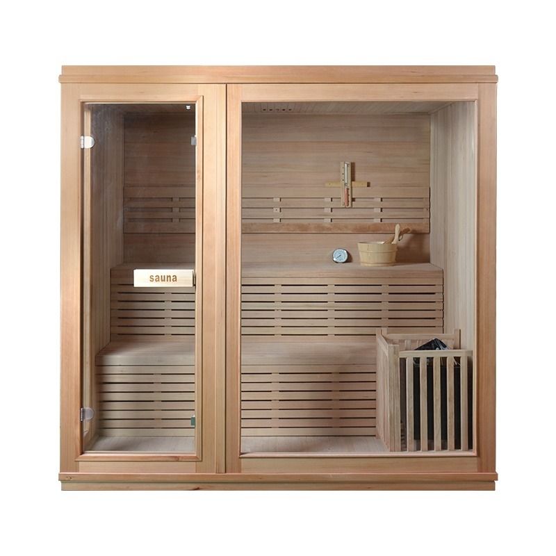 2021 New Design Canada Custom Hemlock Tradizionale NO EMF Sauna a vapore Stufa a legno massello Sauna tradizionale Sala per terapia