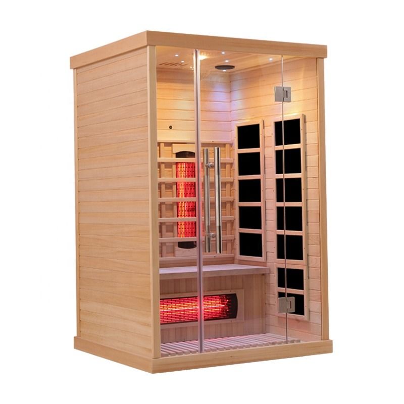 Sauna in legno tradizionale a basso costo Infrarosso esterno Infrarosso legno 2 persone