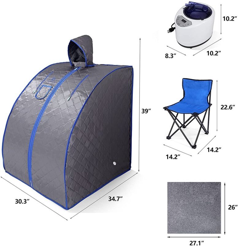 Moderna Sauna a Vapore Portatile Per Spa Casa Sauna Personale Leggera Tenda Generatore di Vapore Con Remote Control Bagno a Vapore Interno