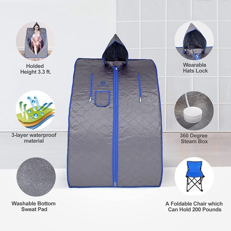 Moderna Sauna a Vapore Portatile Per Spa Casa Sauna Personale Leggera Tenda Generatore di Vapore Con Remote Control Bagno a Vapore Interno