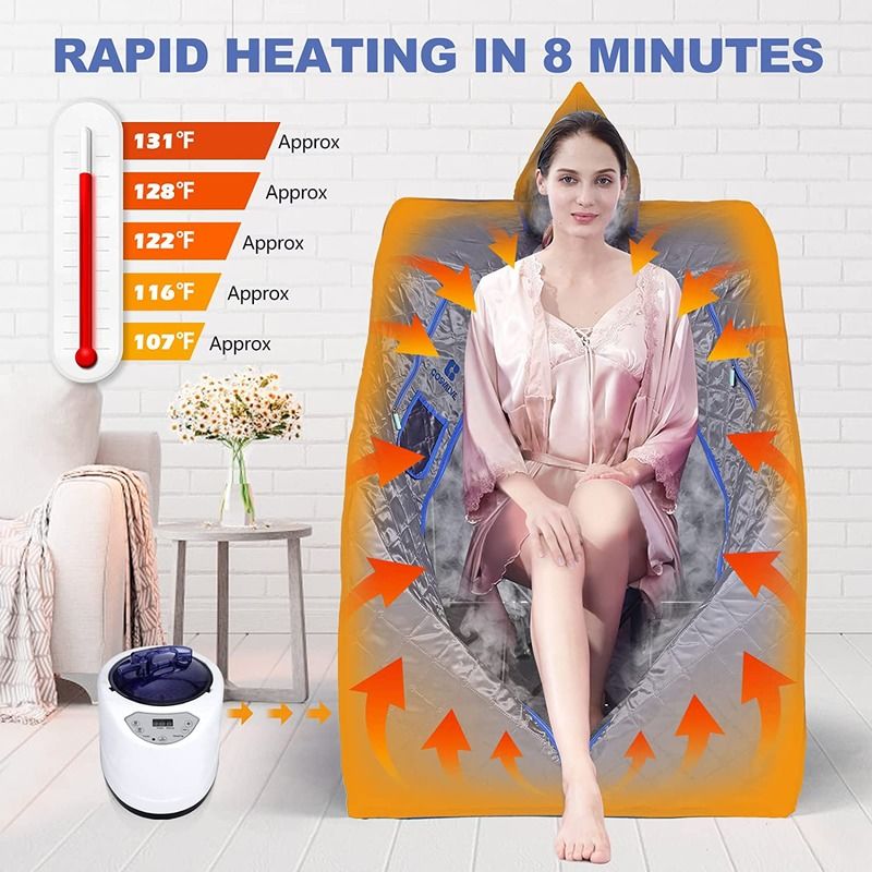 Moderna Sauna a Vapore Portatile Per Spa Casa Sauna Personale Leggera Tenda Generatore di Vapore Con Remote Control Bagno a Vapore Interno