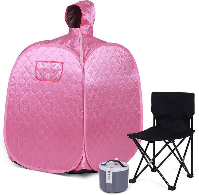 Sauna portatile Lady Pink preferita dalle donne europee, con pannello di controllo computerizzato per la disintossicazione, sauna per tutto il corpo con sedia