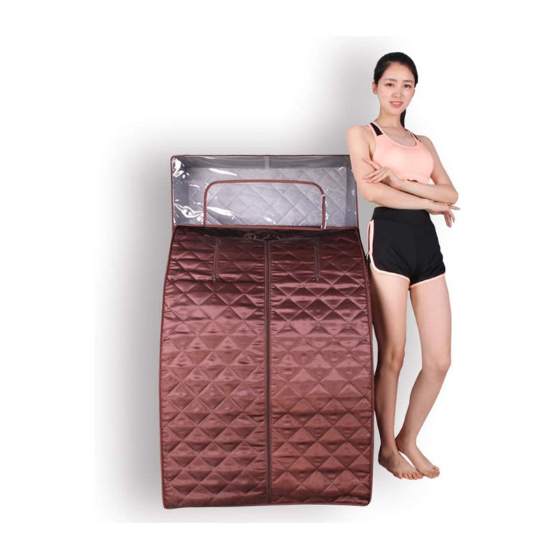 Set Sauna a Vapore Moderno con Generatore di Vapore, per una Persona, con Telecomando, Box Termico per la Casa, con Copricapo e Sedia, Kit per la Perdita di Peso
