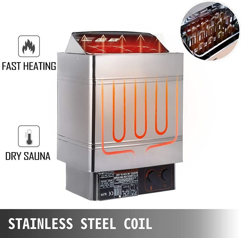 Scaldabagno secco moderno 9KW Stufa da bagno con acqua bollente 220V-240V Controller Casa elettrica Hotel Sala sauna esterna