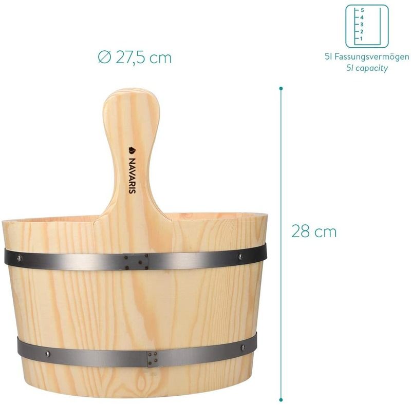 Sauna tradizionale secchio di legno con spa tascabile accessorio essenziale per il bagno a vapore pineto legno secchio di legno in linea di tasca di plastica sabbiatore