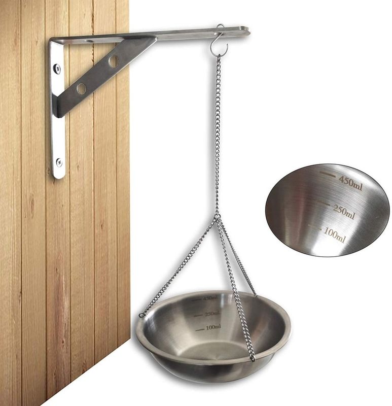 Tazza tradizionale di olio di sauna Sauna Aromaterapia Diffusore di profumi di olio essenziale per sauna e portaolio di spa sospeso